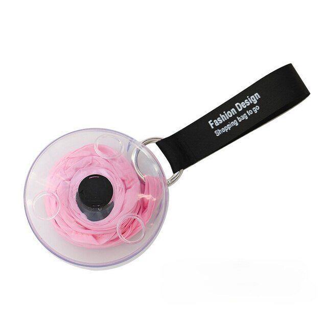 Retractable Shopping Bag Keychain Multifunctional Compact Storage Bag