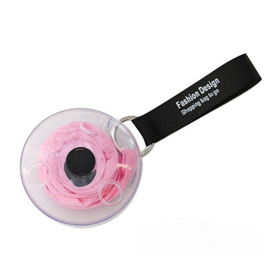 Retractable Shopping Bag Keychain Multifunctional Compact Storage Bag