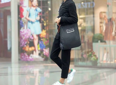 Retractable Shopping Bag Keychain Multifunctional Compact Storage Bag