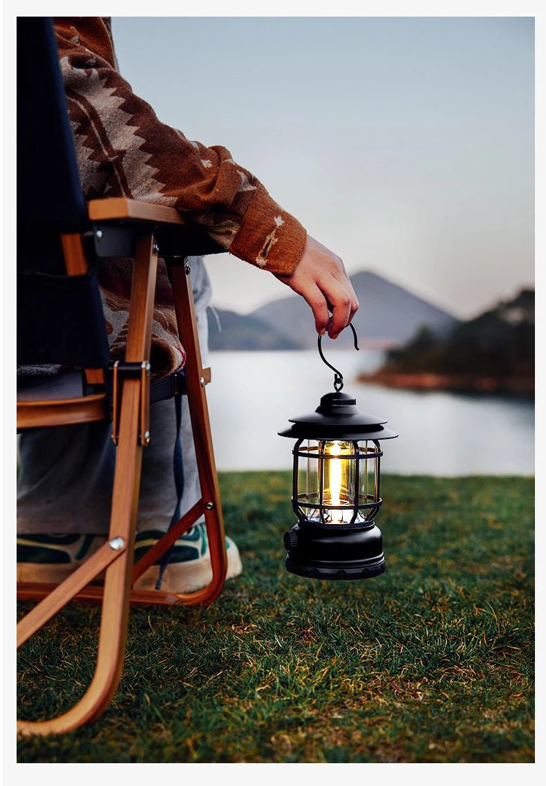 Portable Camping Lantern With Type-C Fast Charging For Outdoor Use