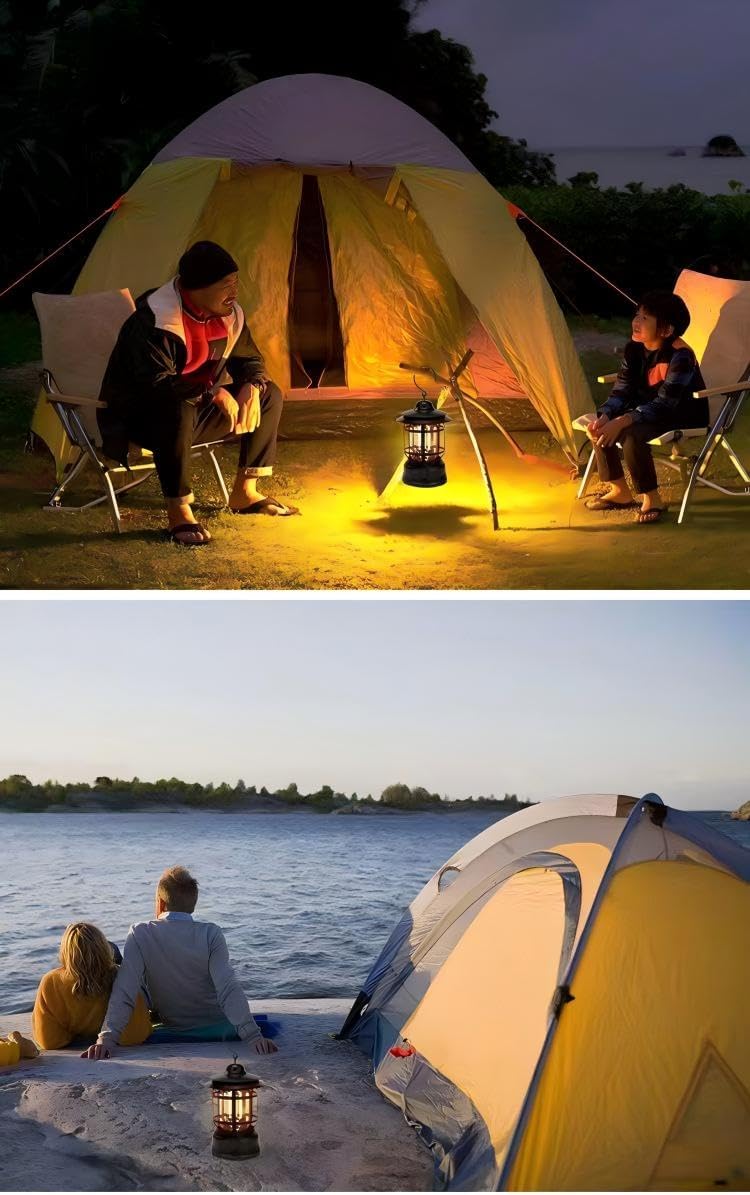 Portable Camping Lantern With Type-C Fast Charging For Outdoor Use