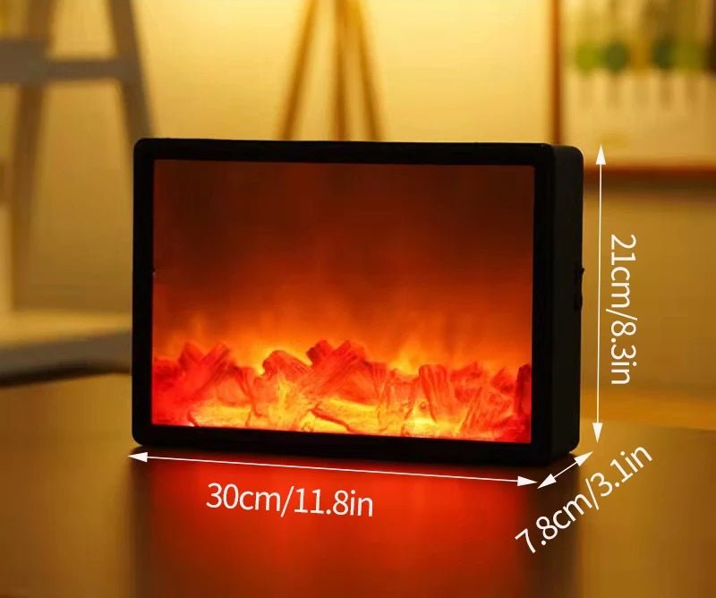 Retro Fireplace Lantern Flickering Flame USB Battery Holiday Light