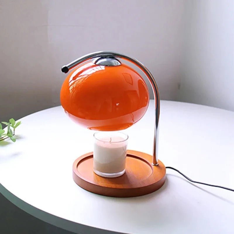 Retro Glass Candle Warmer Lamp With Dimmable Warm Ambiance