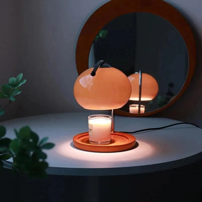 Retro Glass Candle Warmer Lamp With Dimmable Warm Ambiance