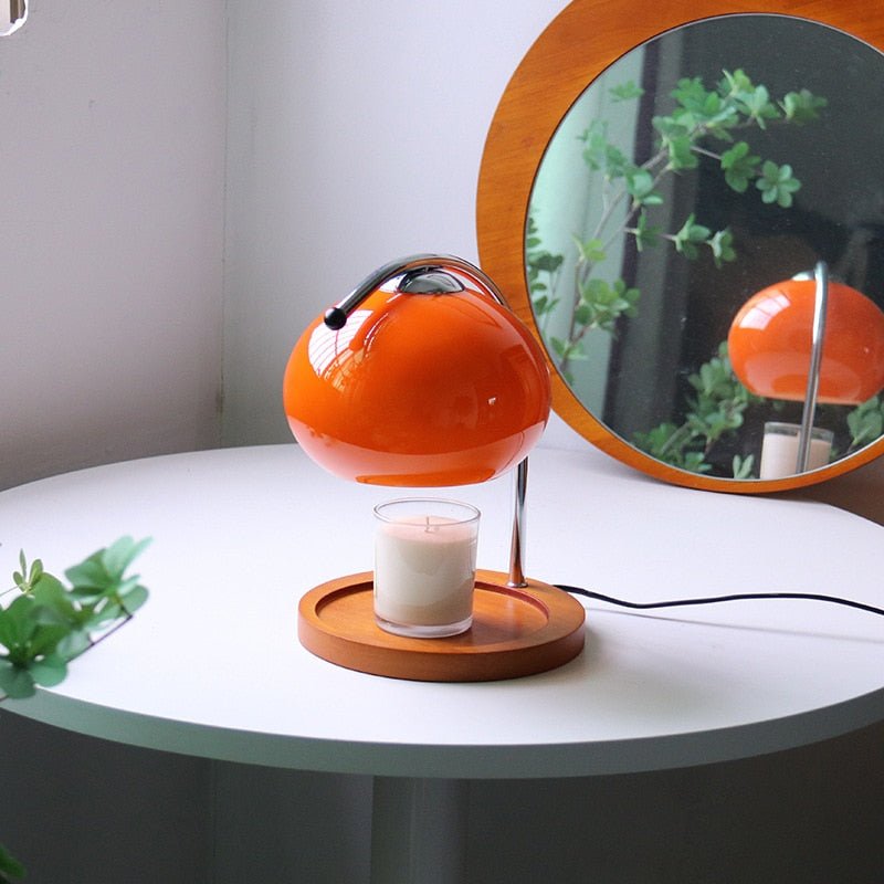 Retro Glass Candle Warmer Lamp With Dimmable Warm Ambiance