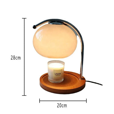 Retro Glass Candle Warmer Lamp With Dimmable Warm Ambiance