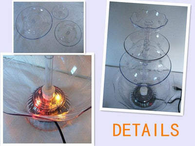 Retro Lighted Party Fountain For Vibrant Event Lighting
