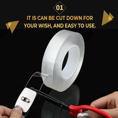 Reusable Adhesive Nano Magic Tape Double Sided Removable Home Tape
