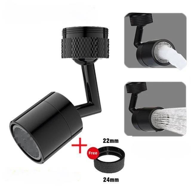 Metal Robotic Arm Faucet Extender With 1080 Degree Rotating Nozzle