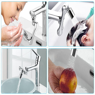 Metal Robotic Arm Faucet Extender With 1080 Degree Rotating Nozzle