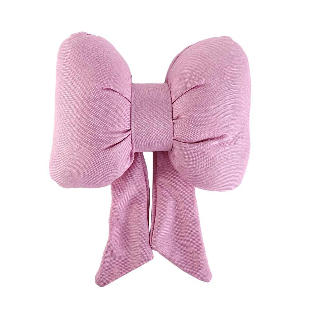 Car Neck Pillow Ribbon Bow Linen Ergonomic Cotton Comfort