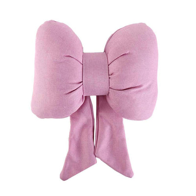 Car Neck Pillow Ribbon Bow Linen Ergonomic Cotton Comfort