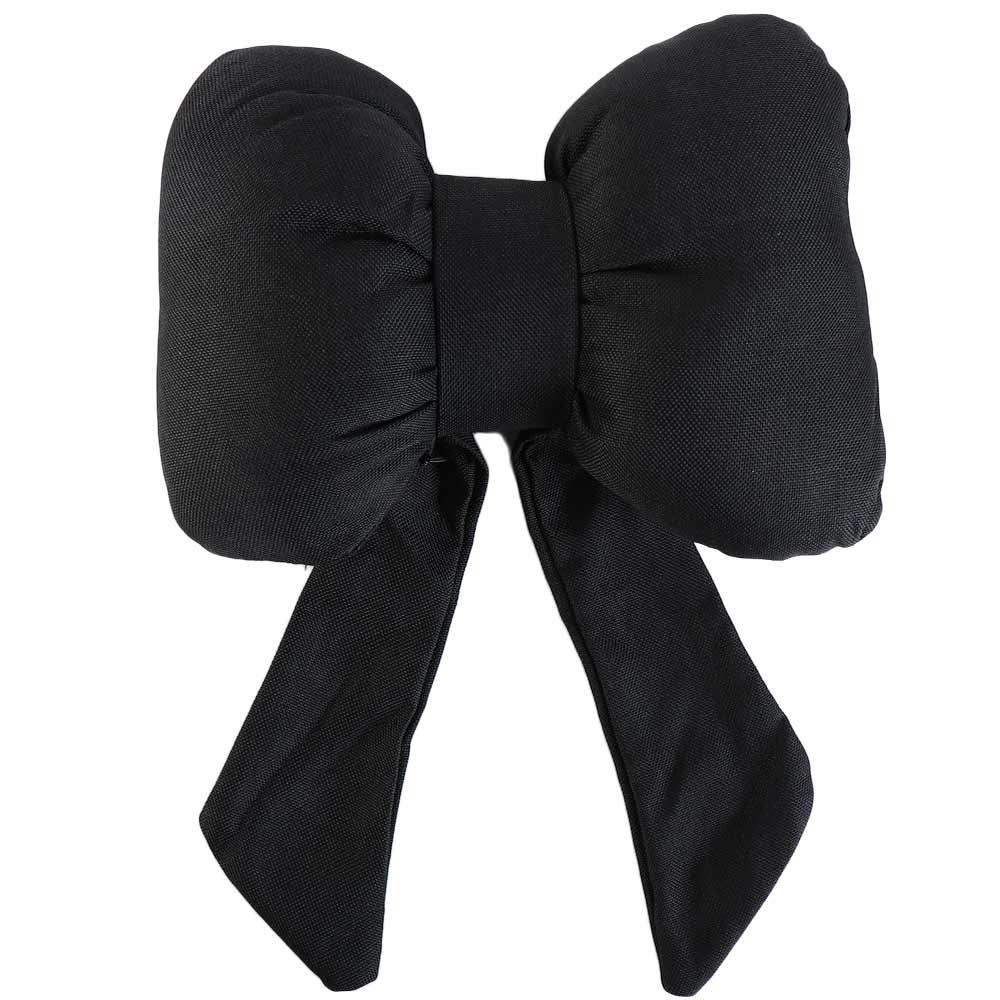 Car Neck Pillow Ribbon Bow Linen Ergonomic Cotton Comfort