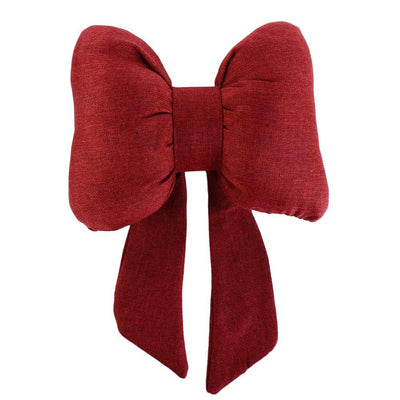Car Neck Pillow Ribbon Bow Linen Ergonomic Cotton Comfort