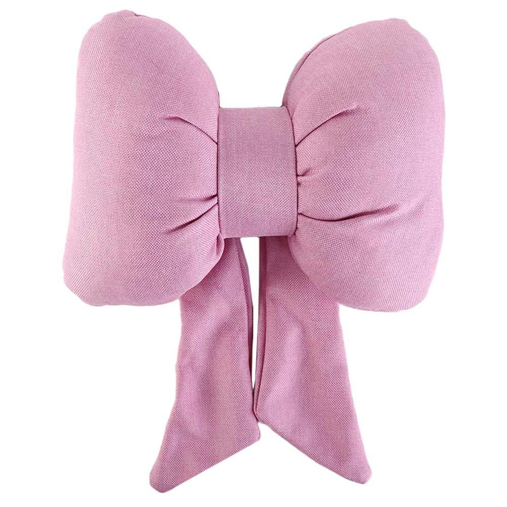 Car Neck Pillow Ribbon Bow Linen Ergonomic Cotton Comfort