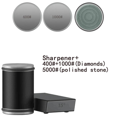 Rolling Knife Sharpener With Magnetic Holder And Diamond Sharpening Stone