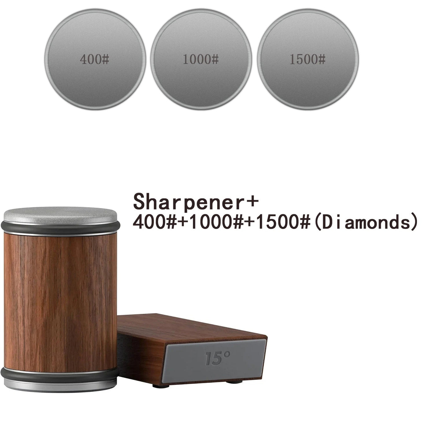 Rolling Knife Sharpener With Magnetic Holder And Diamond Sharpening Stone