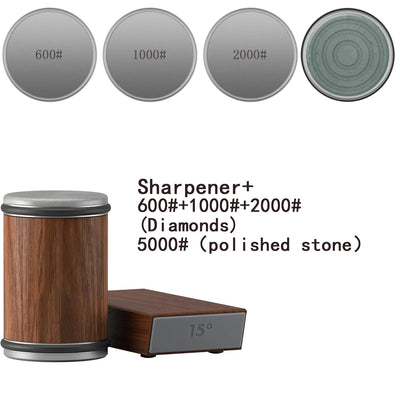 Rolling Knife Sharpener With Magnetic Holder And Diamond Sharpening Stone