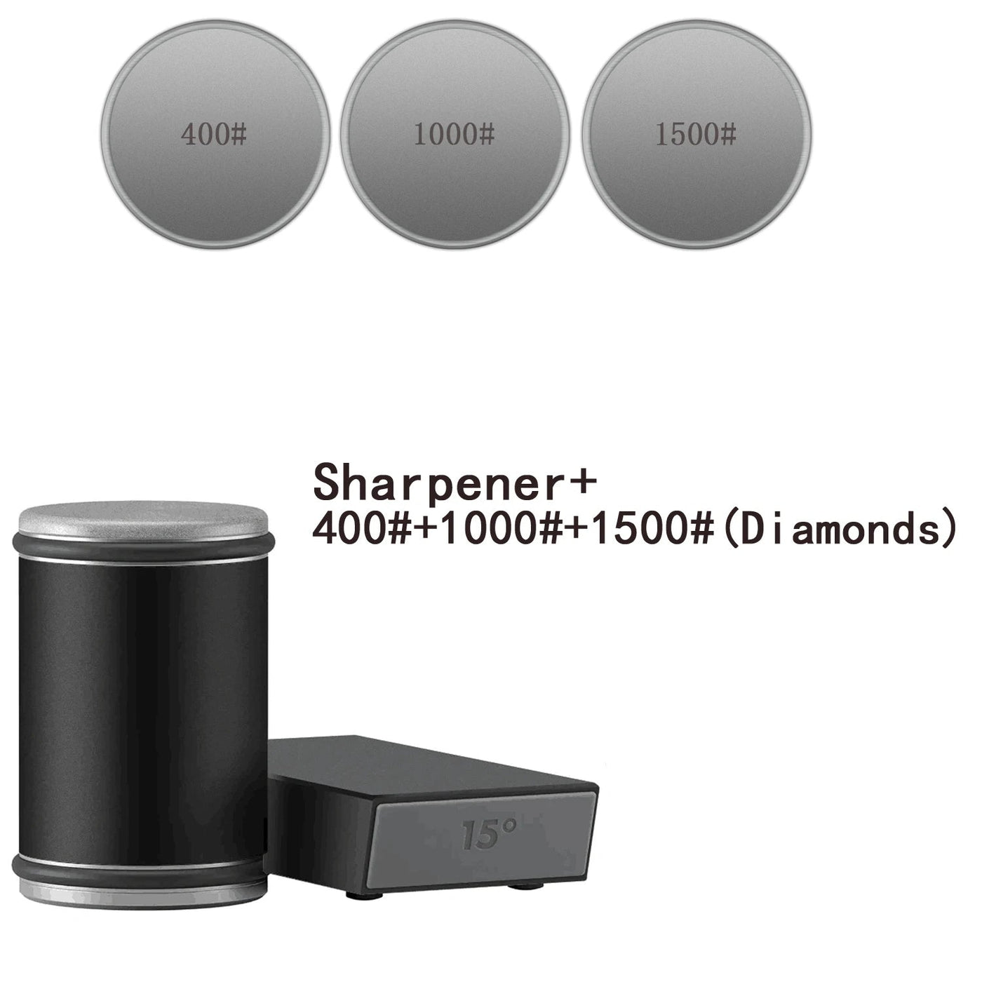 Rolling Knife Sharpener With Magnetic Holder And Diamond Sharpening Stone