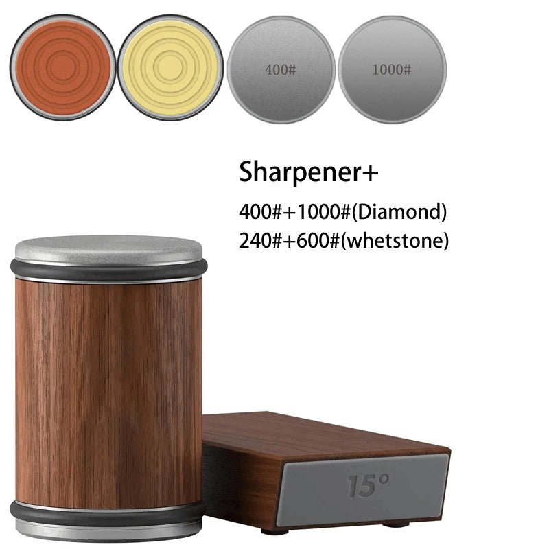 Rolling Knife Sharpener With Magnetic Holder And Diamond Sharpening Stone