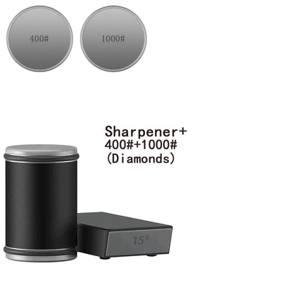 Rolling Knife Sharpener With Magnetic Holder And Diamond Sharpening Stone