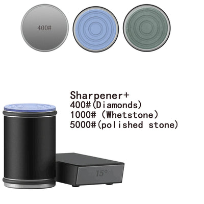 Rolling Knife Sharpener With Magnetic Holder And Diamond Sharpening Stone