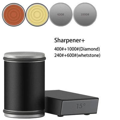Rolling Knife Sharpener With Magnetic Holder And Diamond Sharpening Stone