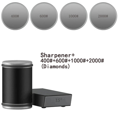Rolling Knife Sharpener With Magnetic Holder And Diamond Sharpening Stone