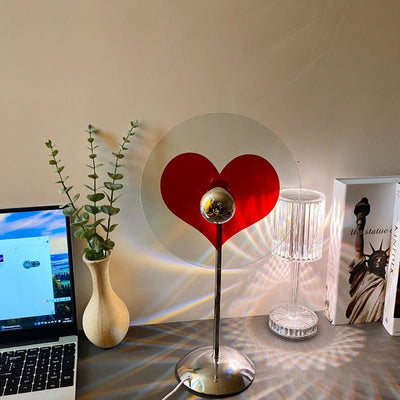 Romantic Heart Light Lamp LED Sunset Mood Lamp For Bedroom Decor