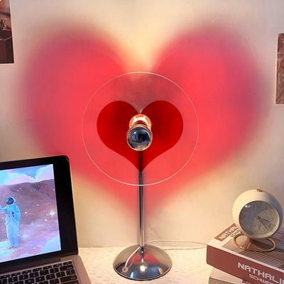 Romantic Heart Light Lamp LED Sunset Mood Lamp For Bedroom Decor