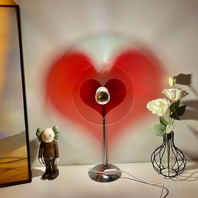 Romantic Heart Light Lamp LED Sunset Mood Lamp For Bedroom Decor