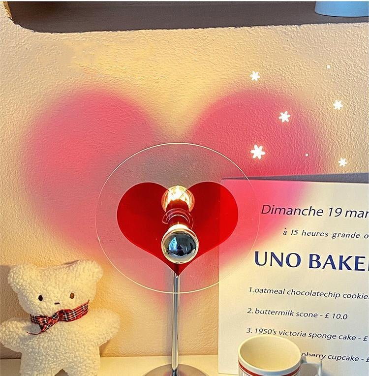 Romantic Heart Light Lamp LED Sunset Mood Lamp For Bedroom Decor