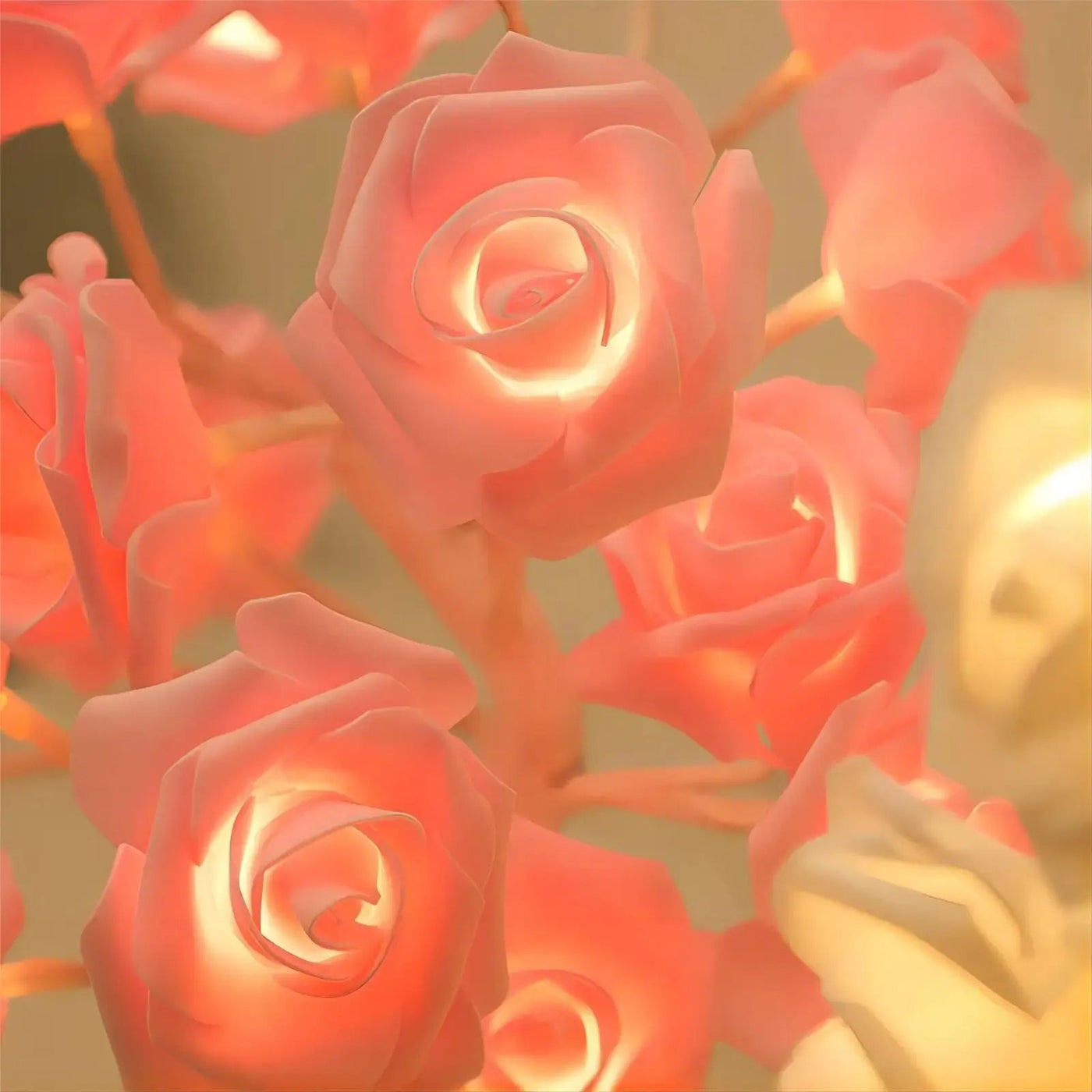 Rose Flower Tree Lamp Battery Powered Romantic Bedroom Living Room Light