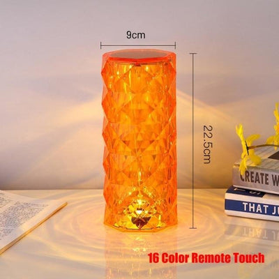 Rose Light Crystal Table Lamp Elegant Decorative Lighting Fixture