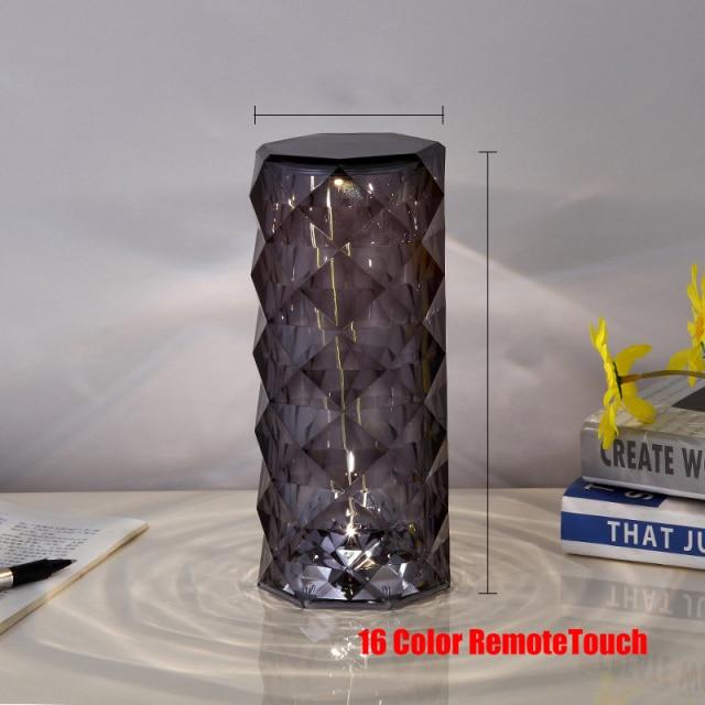Rose Light Crystal Table Lamp Elegant Decorative Lighting Fixture