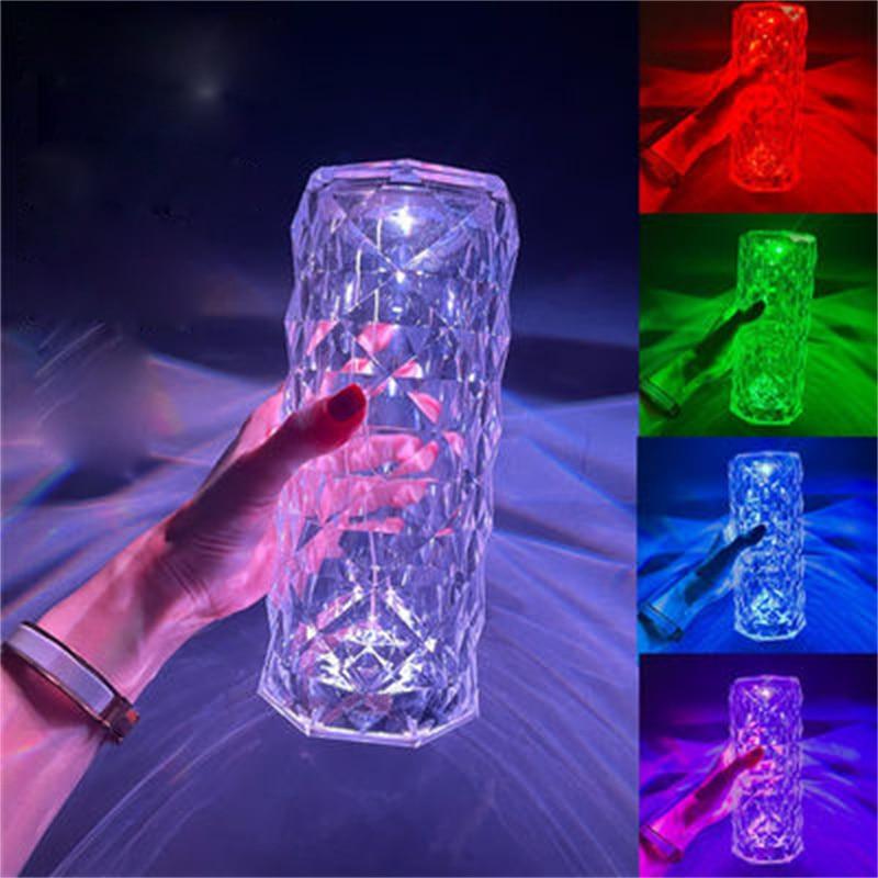Rose Light Crystal Table Lamp Elegant Decorative Lighting Fixture