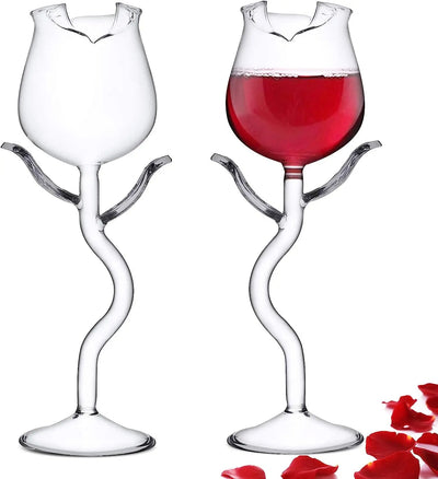 Rose Wine Goblets Elegant Glasses For Parties Weddings And Celebrations