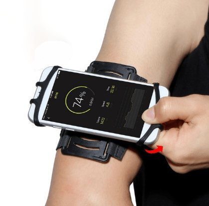 Rotating Sport Wrist Armband Phone Holder Universal For Hiking Biking Walking