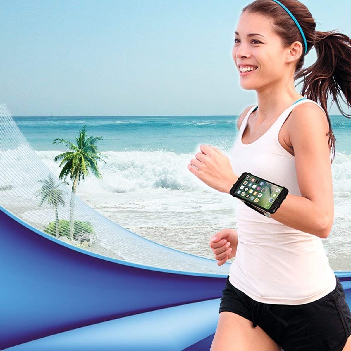 Rotating Sport Wrist Armband Phone Holder Universal For Hiking Biking Walking