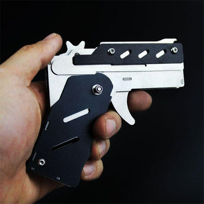 Rubber Band Gun Toy With Keychain Outdoor Shooting Game For Kids