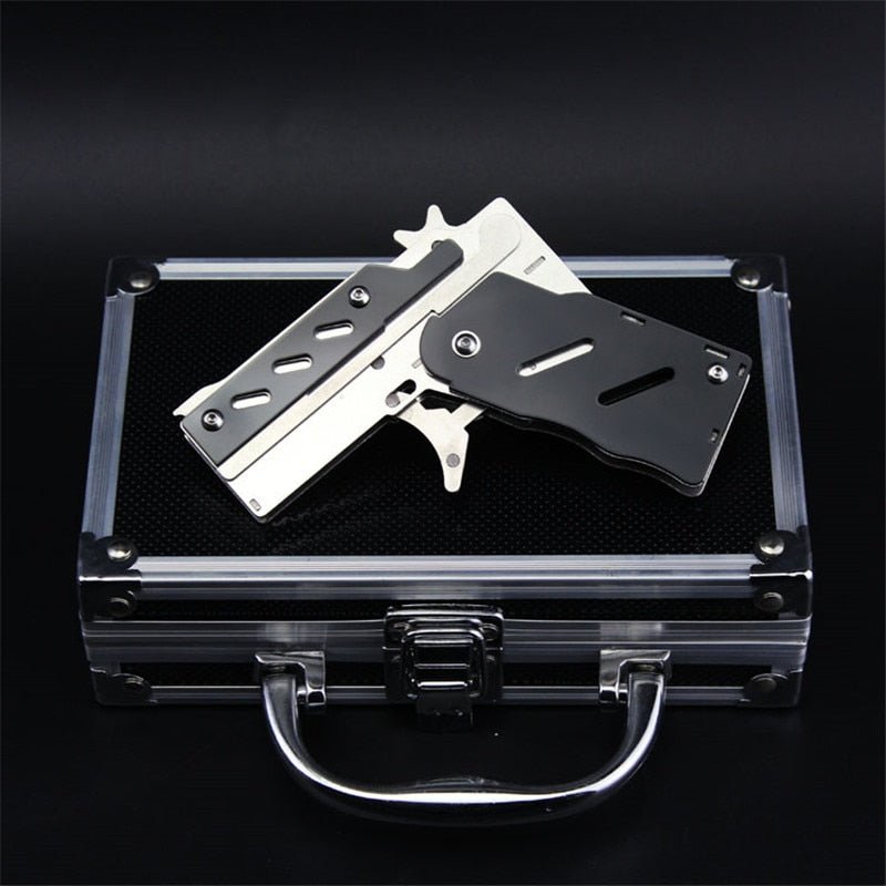 Rubber Band Gun Toy With Keychain Outdoor Shooting Game For Kids