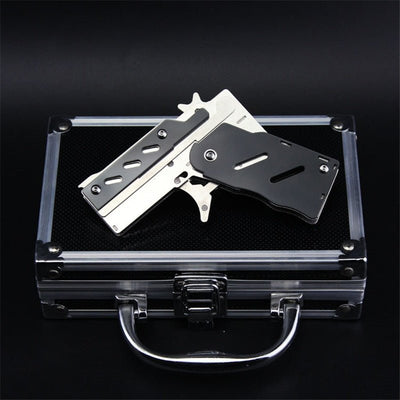 Rubber Band Gun Toy With Keychain Outdoor Shooting Game For Kids