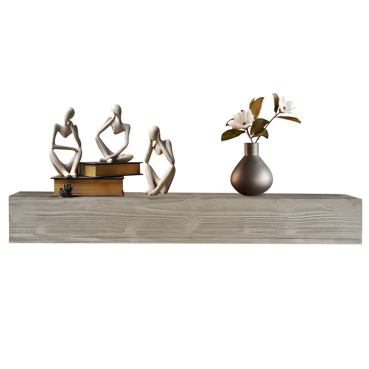 Rustic Mantel Shelf 72 Inch Wall Mounted Floating Shelf Decor