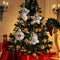 Rustic Linen Christmas Pendants Charming Tree Ornaments Holiday Décor