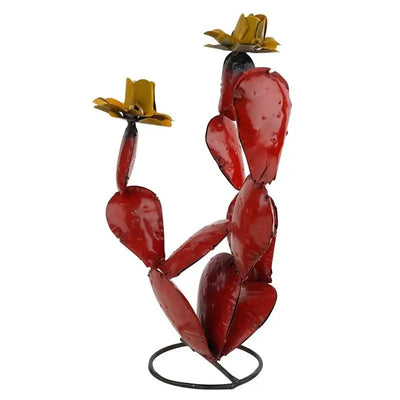 Rustic Metal Cactus Sculpture Indoor Outdoor Yard Garden Décor Charm