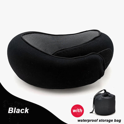 Travel Neck Pillow With RFID Passport Holder For Comfortable Travel