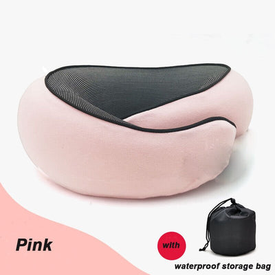Travel Neck Pillow With RFID Passport Holder For Comfortable Travel