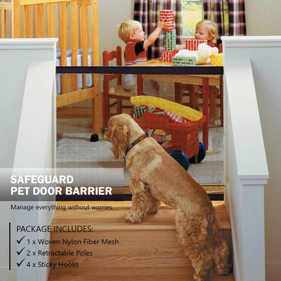 Safeguard Adjustable Pet Door Barrier For Secure Home Protection