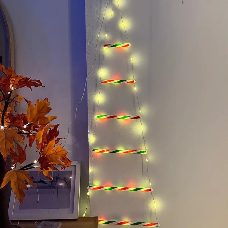 Santa Claus LED Christmas Decoration With Climbing Ladder Lights