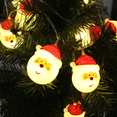 Santa Lights LED Christmas Decoration Santa Head String Lights Party